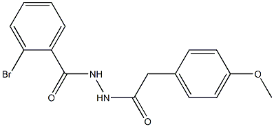 2-bromo-N'-[2-(4-methoxyphenyl)acetyl]benzohydrazide Struktur