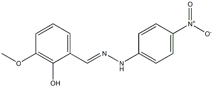 2-hydroxy-3-methoxybenzaldehyde N-(4-nitrophenyl)hydrazone Struktur