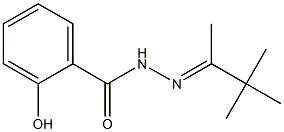 2-hydroxy-N'-[(E)-1,2,2-trimethylpropylidene]benzohydrazide Struktur