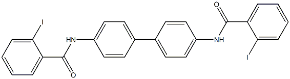 2-iodo-N-{4'-[(2-iodobenzoyl)amino][1,1'-biphenyl]-4-yl}benzamide Struktur