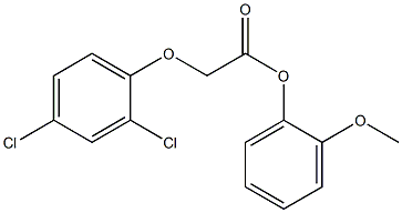 2-methoxyphenyl 2-(2,4-dichlorophenoxy)acetate Struktur