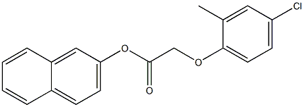 2-naphthyl 2-(4-chloro-2-methylphenoxy)acetate Struktur