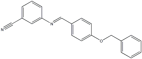 3-({(E)-[4-(benzyloxy)phenyl]methylidene}amino)benzonitrile Struktur