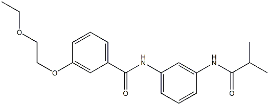 3-(2-ethoxyethoxy)-N-[3-(isobutyrylamino)phenyl]benzamide Struktur