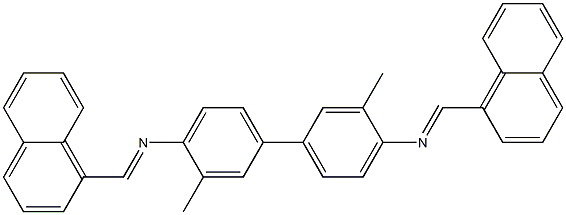 N-(3,3'-dimethyl-4'-{[(E)-1-naphthylmethylidene]amino}[1,1'-biphenyl]-4-yl)-N-[(E)-1-naphthylmethylidene]amine Struktur