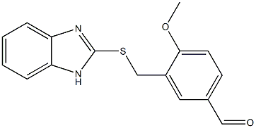 3-[(1H-benzimidazol-2-ylsulfanyl)methyl]-4-methoxybenzaldehyde Struktur