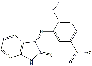 3-[(2-methoxy-5-nitrophenyl)imino]-1H-indol-2-one Struktur