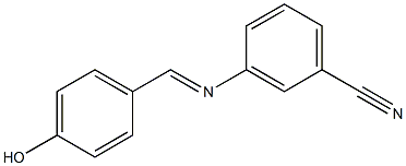 3-{[(E)-(4-hydroxyphenyl)methylidene]amino}benzonitrile Struktur