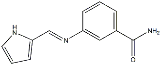 3-{[(E)-1H-pyrrol-2-ylmethylidene]amino}benzamide Struktur