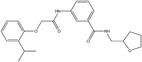 3-{[2-(2-isopropylphenoxy)acetyl]amino}-N-(tetrahydro-2-furanylmethyl)benzamide Struktur