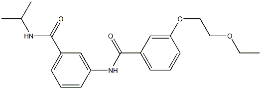 3-{[3-(2-ethoxyethoxy)benzoyl]amino}-N-isopropylbenzamide Struktur