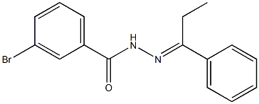 3-bromo-N'-[(E)-1-phenylpropylidene]benzohydrazide Struktur