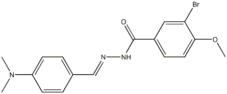 3-bromo-N'-{(E)-[4-(dimethylamino)phenyl]methylidene}-4-methoxybenzohydrazide Struktur