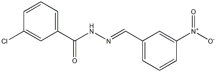 3-chloro-N'-[(E)-(3-nitrophenyl)methylidene]benzohydrazide Struktur