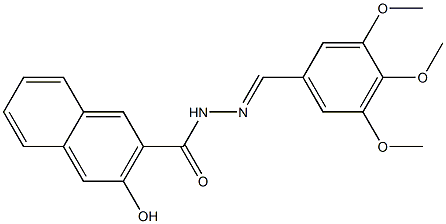 3-hydroxy-N'-[(E)-(3,4,5-trimethoxyphenyl)methylidene]-2-naphthohydrazide Struktur