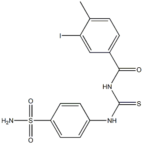 4-({[(3-iodo-4-methylbenzoyl)amino]carbothioyl}amino)benzenesulfonamide Struktur