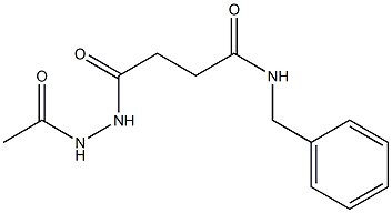 4-(2-acetylhydrazino)-N-benzyl-4-oxobutanamide Struktur