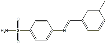 4-{[(E)-(3-methylphenyl)methylidene]amino}benzenesulfonamide Struktur