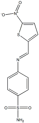 4-{[(E)-(5-nitro-2-thienyl)methylidene]amino}benzenesulfonamide Struktur