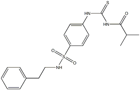 4-{[(isobutyrylamino)carbothioyl]amino}-N-phenethylbenzenesulfonamide Struktur