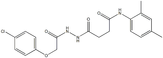 4-{2-[2-(4-chlorophenoxy)acetyl]hydrazino}-N-(2,4-dimethylphenyl)-4-oxobutanamide Struktur