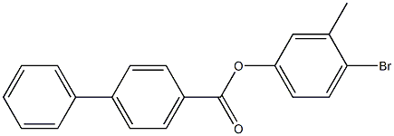 4-bromo-3-methylphenyl [1,1'-biphenyl]-4-carboxylate Struktur