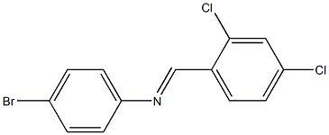 N-(4-bromophenyl)-N-[(E)-(2,4-dichlorophenyl)methylidene]amine Struktur