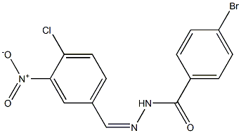 4-bromo-N'-[(Z)-(4-chloro-3-nitrophenyl)methylidene]benzohydrazide Struktur