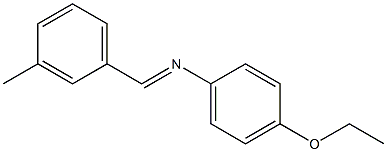 N-(4-ethoxyphenyl)-N-[(E)-(3-methylphenyl)methylidene]amine Struktur