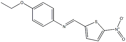 N-(4-ethoxyphenyl)-N-[(E)-(5-nitro-2-thienyl)methylidene]amine Struktur