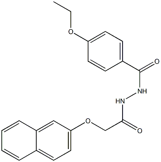 4-ethoxy-N'-[2-(2-naphthyloxy)acetyl]benzohydrazide Struktur