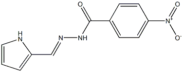 4-nitro-N'-[(E)-1H-pyrrol-2-ylmethylidene]benzohydrazide Struktur