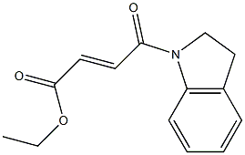 ethyl (E)-4-(2,3-dihydro-1H-indol-1-yl)-4-oxo-2-butenoate Struktur