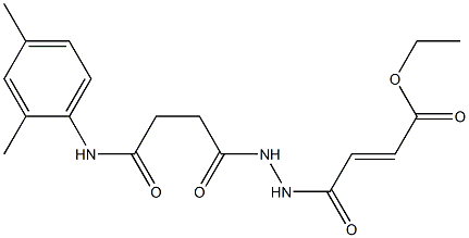 ethyl (E)-4-{2-[4-(2,4-dimethylanilino)-4-oxobutanoyl]hydrazino}-4-oxo-2-butenoate Struktur