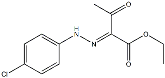 ethyl 2-[(E)-2-(4-chlorophenyl)hydrazono]-3-oxobutanoate Struktur