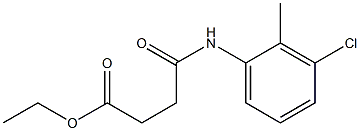 ethyl 4-(3-chloro-2-methylanilino)-4-oxobutanoate Struktur