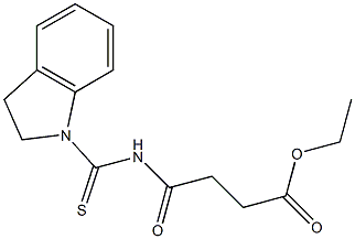 ethyl 4-[(2,3-dihydro-1H-indol-1-ylcarbothioyl)amino]-4-oxobutanoate Struktur