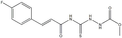 methyl 2-({[(E)-3-(4-fluorophenyl)-2-propenoyl]amino}carbothioyl)-1-hydrazinecarboxylate Struktur