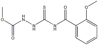 methyl 2-{[(2-methoxybenzoyl)amino]carbothioyl}-1-hydrazinecarboxylate Struktur