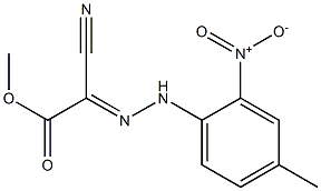 methyl 2-cyano-2-[(E)-2-(4-methyl-2-nitrophenyl)hydrazono]acetate Struktur