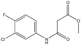 methyl 3-(3-chloro-4-fluoroanilino)-3-oxopropanoate Struktur