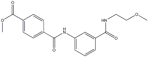 methyl 4-[(3-{[(2-methoxyethyl)amino]carbonyl}anilino)carbonyl]benzoate Struktur