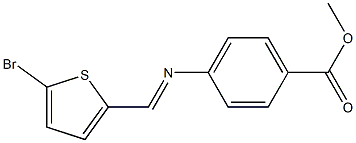 methyl 4-{[(E)-(5-bromo-2-thienyl)methylidene]amino}benzoate Struktur