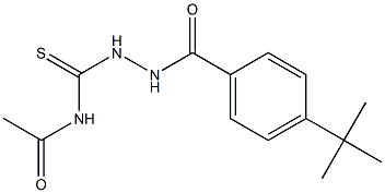 N-({2-[4-(tert-butyl)benzoyl]hydrazino}carbothioyl)acetamide Struktur