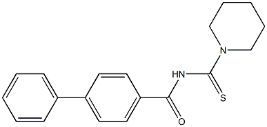 N-(1-piperidinylcarbothioyl)[1,1'-biphenyl]-4-carboxamide Struktur