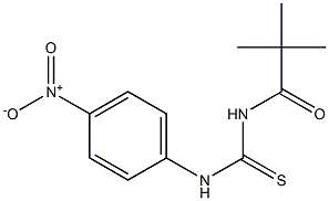 N-(2,2-dimethylpropanoyl)-N'-(4-nitrophenyl)thiourea Struktur