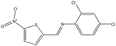 2,4-dichloro-N-[(E)-(5-nitro-2-thienyl)methylidene]aniline Struktur