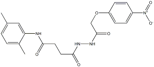 N-(2,5-dimethylphenyl)-4-{2-[2-(4-nitrophenoxy)acetyl]hydrazino}-4-oxobutanamide Struktur