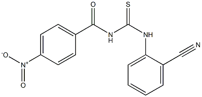 N-(2-cyanophenyl)-N'-(4-nitrobenzoyl)thiourea Struktur