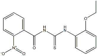 N-(2-ethoxyphenyl)-N'-(2-nitrobenzoyl)thiourea Struktur